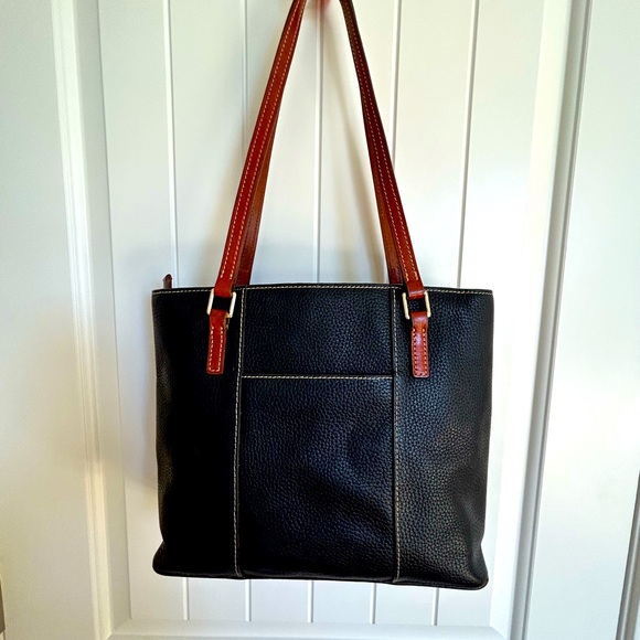 EUC Black Dooney and Bourke tote with Brown leather handles - Picture 2 of 6
